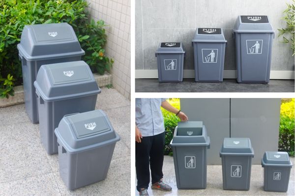 Thùng rác nắp lật sử dụng được trong nhiều không gian khác nhau