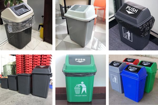 Thùng đựng rác nắp bật phù hợp với nhiều không gian sử dụng hiện nay