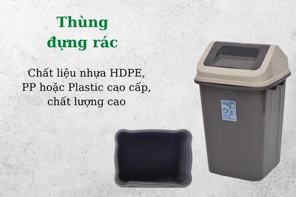 Thùng rác nhựa nắp lật
