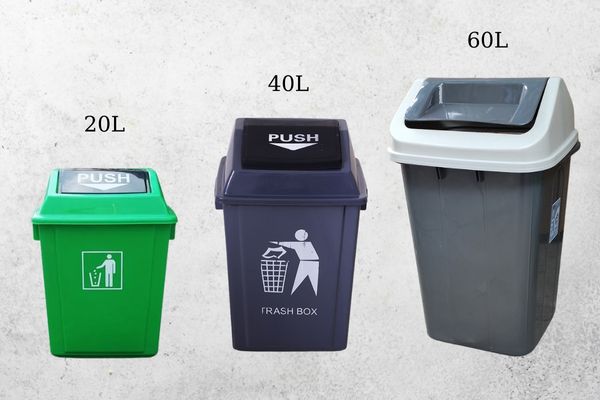 Thùng đựng rác nắp bật có thiết kế đa dạng dung tích