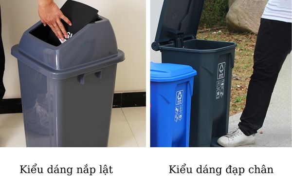 Lựa chọn thùng đựng rác với hình thức và kiểu dáng phù hợp