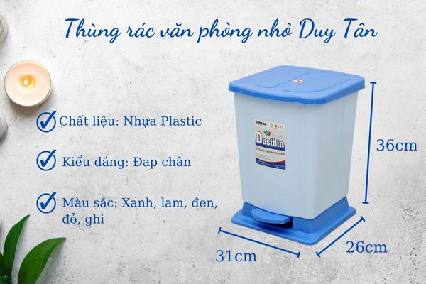 Thông số thùng rác nhựa Duy Tân
