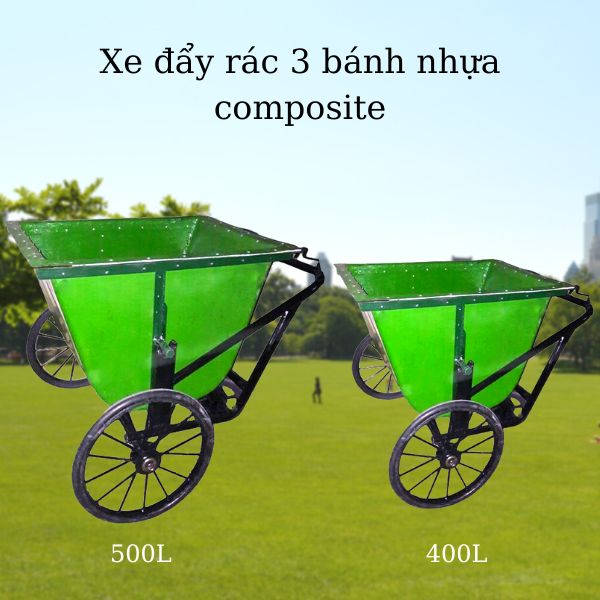 Mẫu xe đẩy tay 3 bánh composite đang được ưa chuộng hiện nay