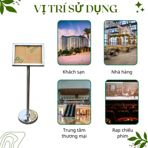 Những vị trí thường sử dụng bảng thông báo
