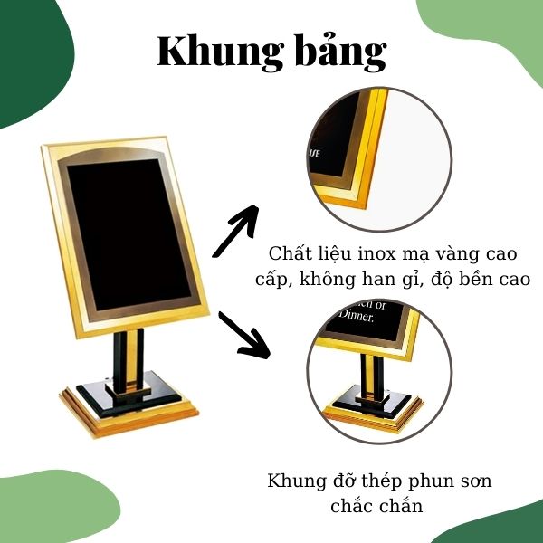 Cận cảnh khung bảng chào mừng nhà hàng