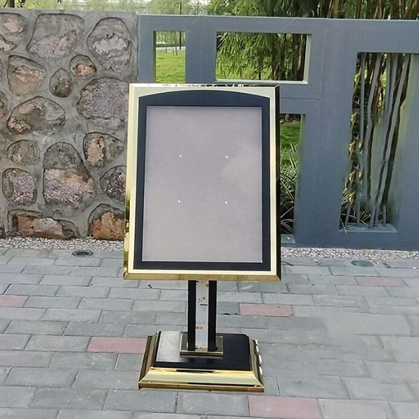 Biển menu nhà hàng inox vàng