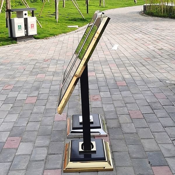 Biển menu nhà hàng inox vàng