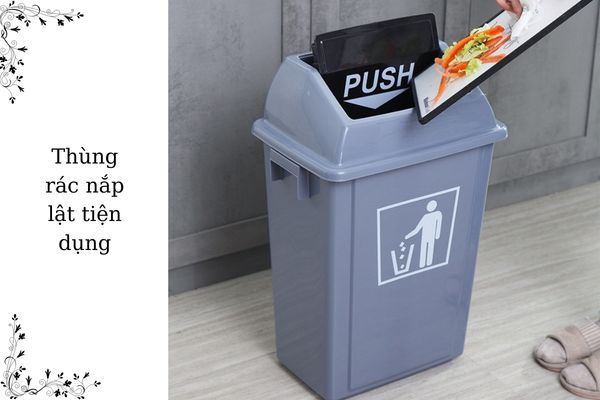 Mẫu thùng rác nắp lật cao cấp, tiện dụng