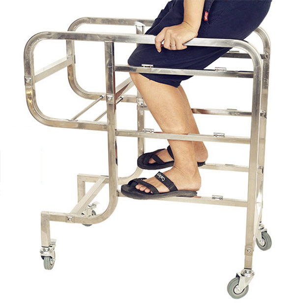 Khung xe inox cứng cáp và chịu lực cực tốt