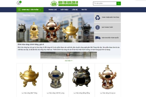 Hành Tinh Xanh - địa chỉ mua đỉnh hóa vàng chất lượng, giá rẻ nhất thị trường