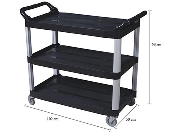 Kích thước xe đẩy nhựa đựng đồ ăn