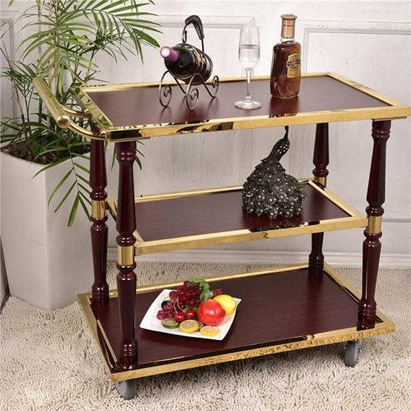 Đồ ăn, thức uống đặt lên xe đẩy đẹp và ngon miệng hơn