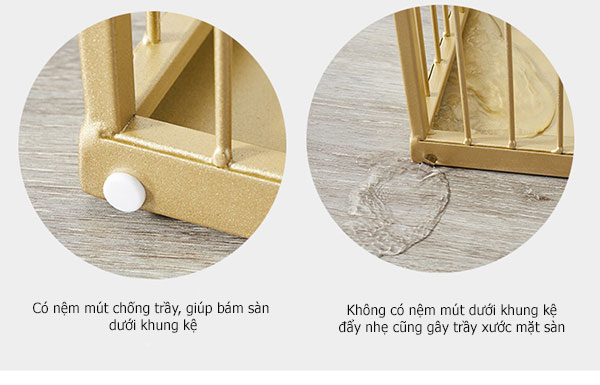 Riêng kệ để ô không có bánh xe thường không có đệm mút