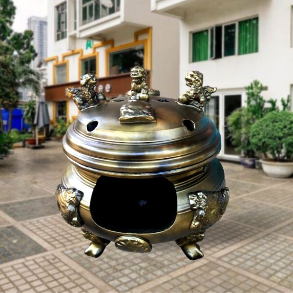 Lư hóa vàng bằng đồng