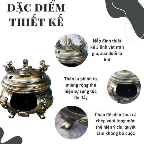 Thiết kế chuẩn tâm linh của đỉnh hóa vàng bằng đồng