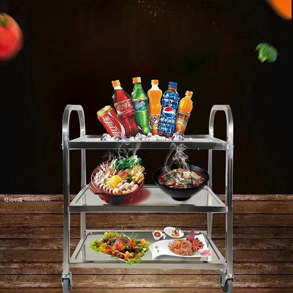 Xe đẩy inox 3 tầng chất lượng cao