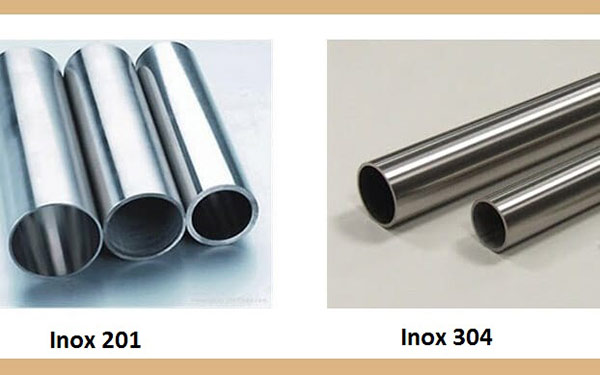 Inox 303 đục hơn còn Inox 201 sáng hơn