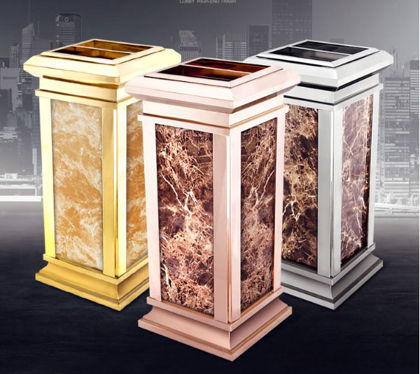 Mẫu thùng rác đá hoa cương dùng cho khu vực tiền sảnh