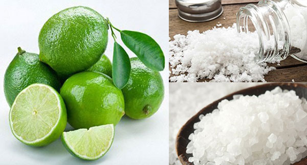 Chanh, muối tinh giúp đánh bay gỉ sét