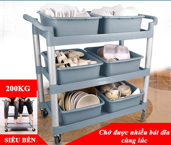 Xe dọn bàn giúp công việc dọn dẹp nhanh, tiết kiệm công sức