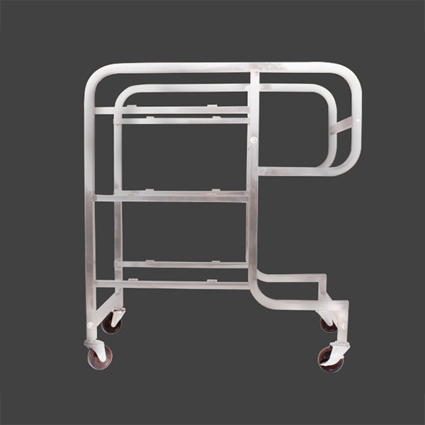 Khung xe thu gom bát đĩa bằng inox chắc chắn