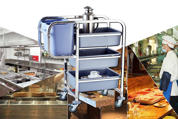 Xe dọn bát đĩa phù hợp không gian rộng, sang trọng