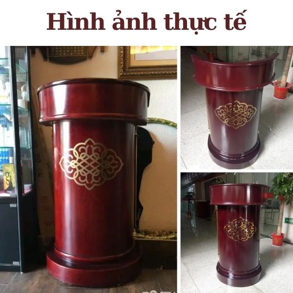 Bàn giao bục phát biểu cho khách hàng tại Hà Nội