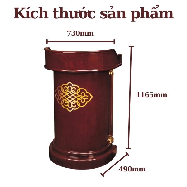 Kích thước bục phát biểu bằng gỗ