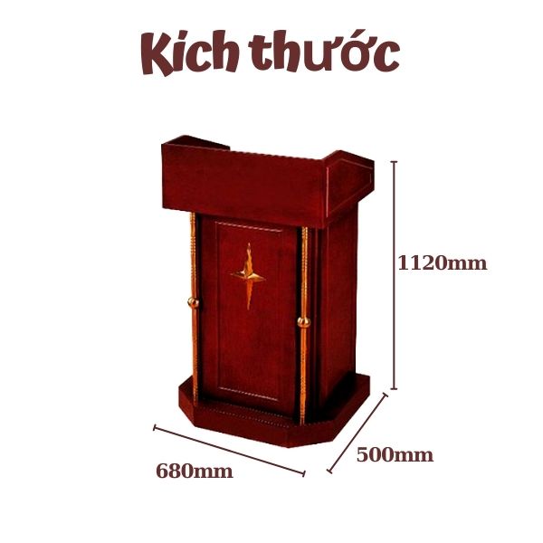 Chi tiết kích thước bục phát biểu hội nghị
