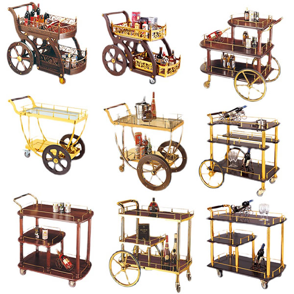 Các mẫu xe đẩy phục vụ rượu Hành Tinh Xanh vô cùng phong phú