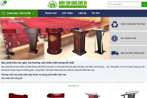 Hành Tinh Xanh cung cấp bục phát biểu chính hãng, chất lượng cao