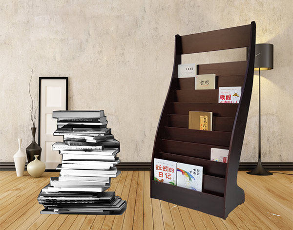 Sắp xếp 1 lượng sách báo vừa phải lên kệ
