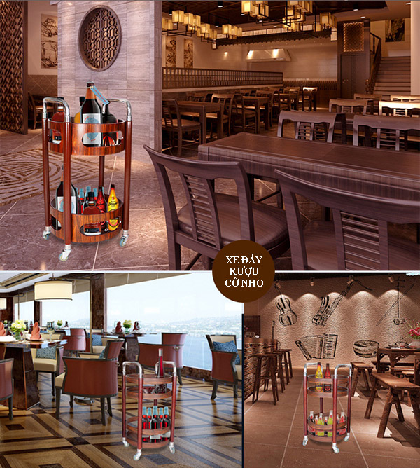 Xe đẩy rượu cỡ nhỏ có giá phải chăng