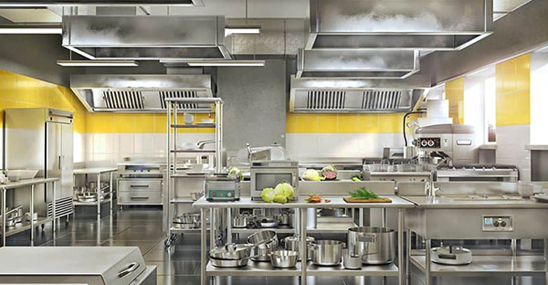 đồ dùng bếp nhà hàng thường bằng inox