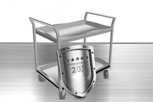 Xe đẩy inox 201 sau khi dùng 1 thời gian sẽ bị hoen gỉ