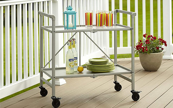 Mẫu xe đẩy rượu có khung có thể gấp gọn