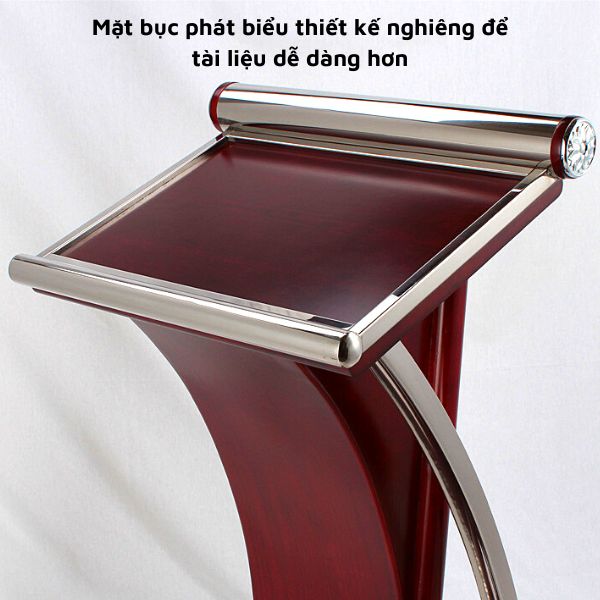 Thiết kế bề mặt bục gỗ công nghiệp với độ nghiêng hợp lý