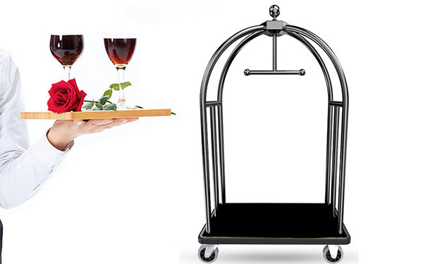 Mẫu xe chở hành lý sắt phun sơn đen