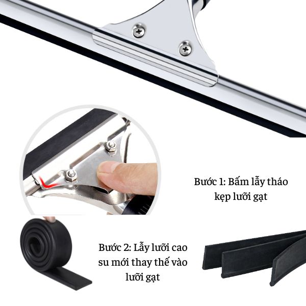 Thao tác thay lưỡi gạt kính khi bị hỏng, mòn