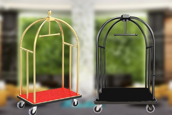 Thiết kế đẹp của xe đẩy hành lý làm không gian phục vụ chuyên nghiệp hơn
