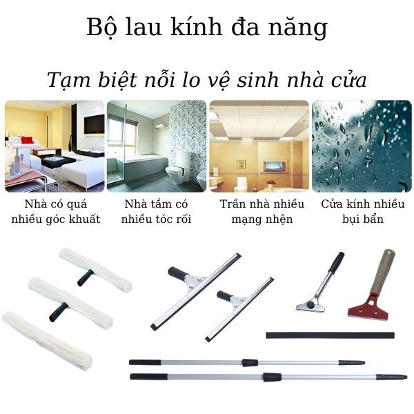 Bộ dụng cụ lau kính chuyên dụng