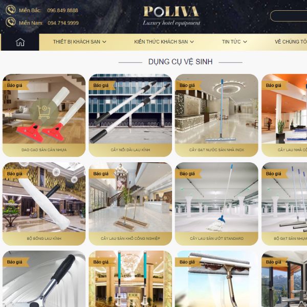 Poliva - cung cấp dụng cụ vệ sinh kính chất lượng, giao hàng toàn quốc