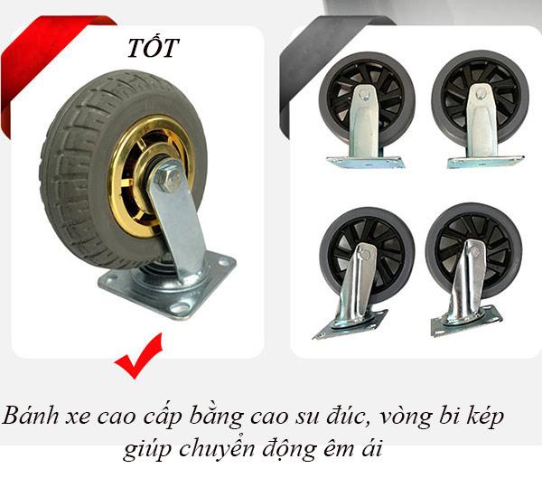 Phân biệt bánh xe chính hãng và hàng nhái