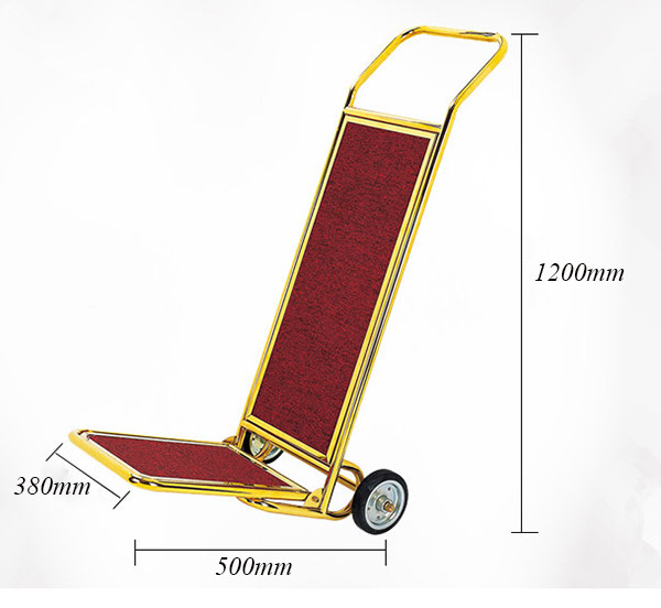 Xe vận chuyển hành lý nhái có kích thước không đúng mô tả