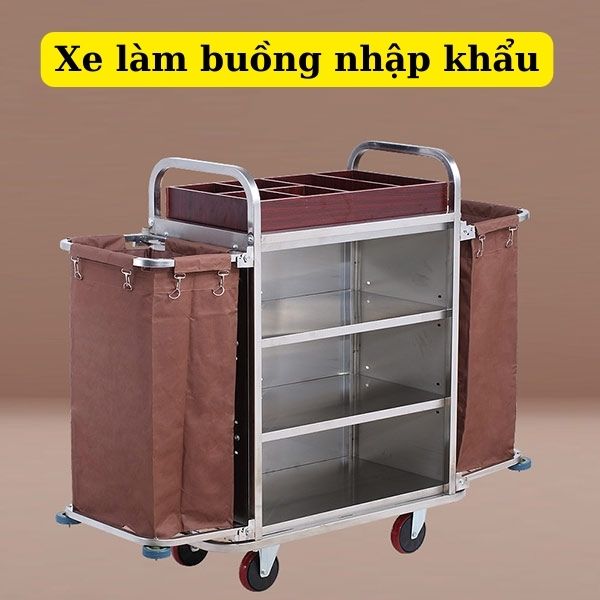 Xe đẩy dọn phòng nhập khẩu giá bán cao hơn xe trong nước