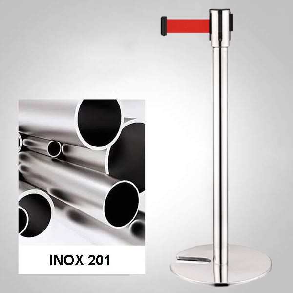 Trụ ngăn phân làn làm từ chất liệu inox 201