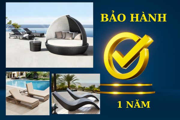 Ghế bể bơi nhập khẩu được bảo hành 1 năm