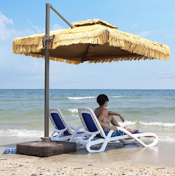 Ghế tắm nắng bãi biển làm từ nhựa 