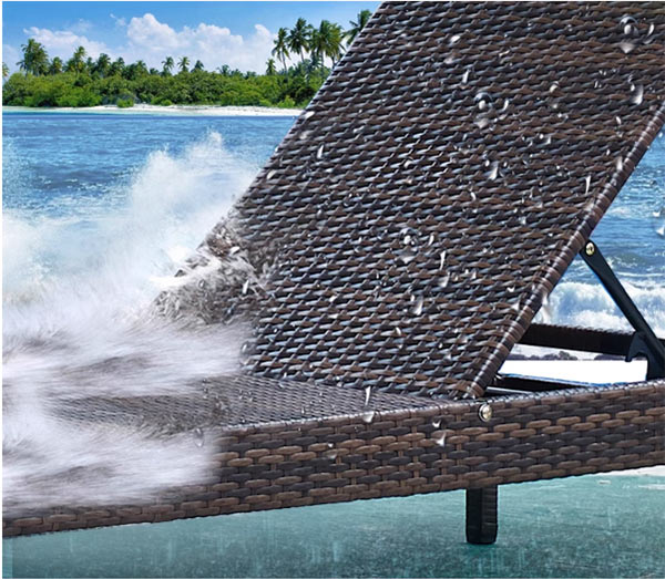 Chất liệu mây nhựa chịu nước rất tốt