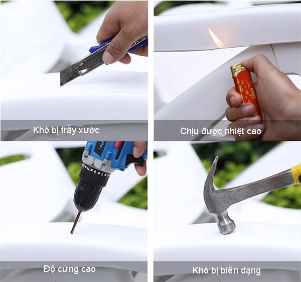 Nhựa chất lượng tốt chịu được mọi tác động xấu